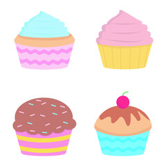 set of cupcakes