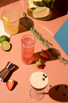 Refreshing cocktails and coffee cocktails