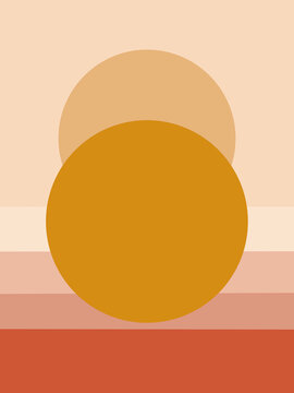 Warm Yellow And Pink Abstract Geometric Pattern