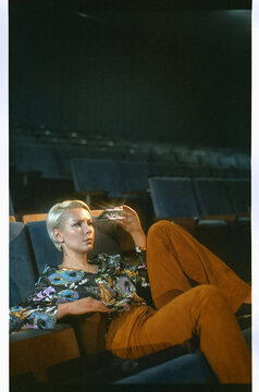 Vintage portrait in the theater hall