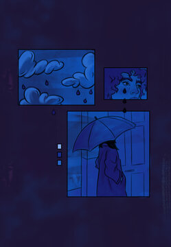 Raindrops And Teardrops Illustration