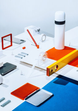Office Supplies / Objects /Stationary/abstract set up