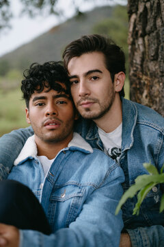 Latino young gay couple 