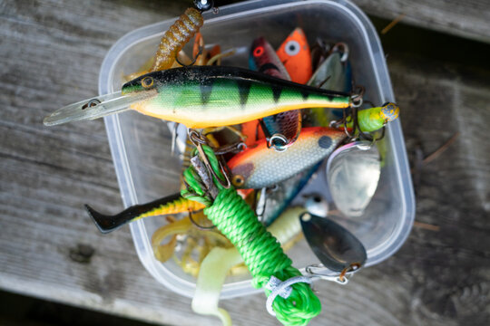 Plastic Container Colorful Fishing Lure Tackle Box