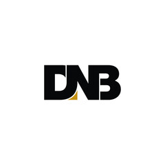 Fototapeta premium DNB letter monogram logo design vector