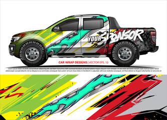 truck graphics. modern camouflage design for vehicle vinyl wrap 
