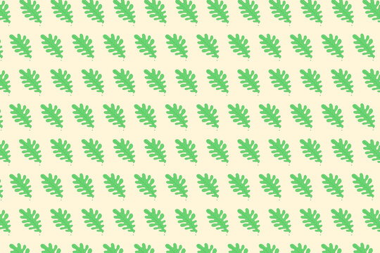 Seamless background of green leaves