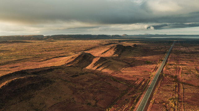 road leading through australian outback