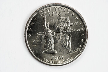 New York US Quarter Dollar Coin
