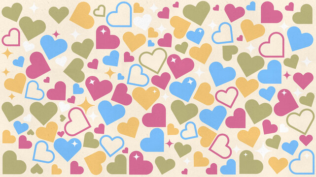  hearts pattern background. Love, valentine day concept