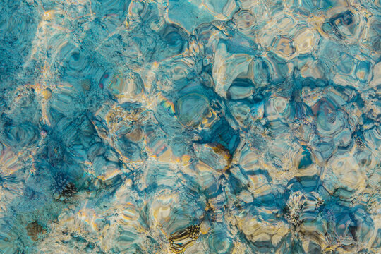 View of the seabed through clear water