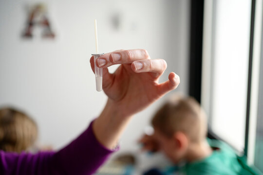 Crop parent showing antigen test tube