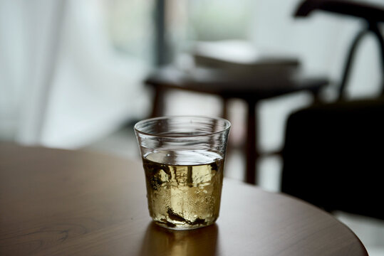 Close-up of tea drinking in a leisurely afternoon