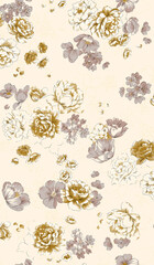Vintage,Romantic,Classic floral seamless pattern.For textiles and others.