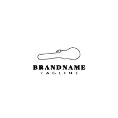 guitar case logo icon design template vector illustration