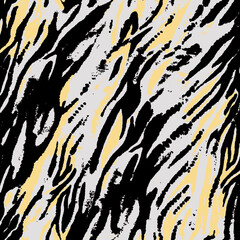 Zebra fur print seamless pattern. Exotic wild animal texture. Pastel pink and creamy colors.