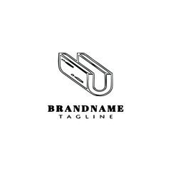 gutter logo cartoon icon design template black isolated vector illustration