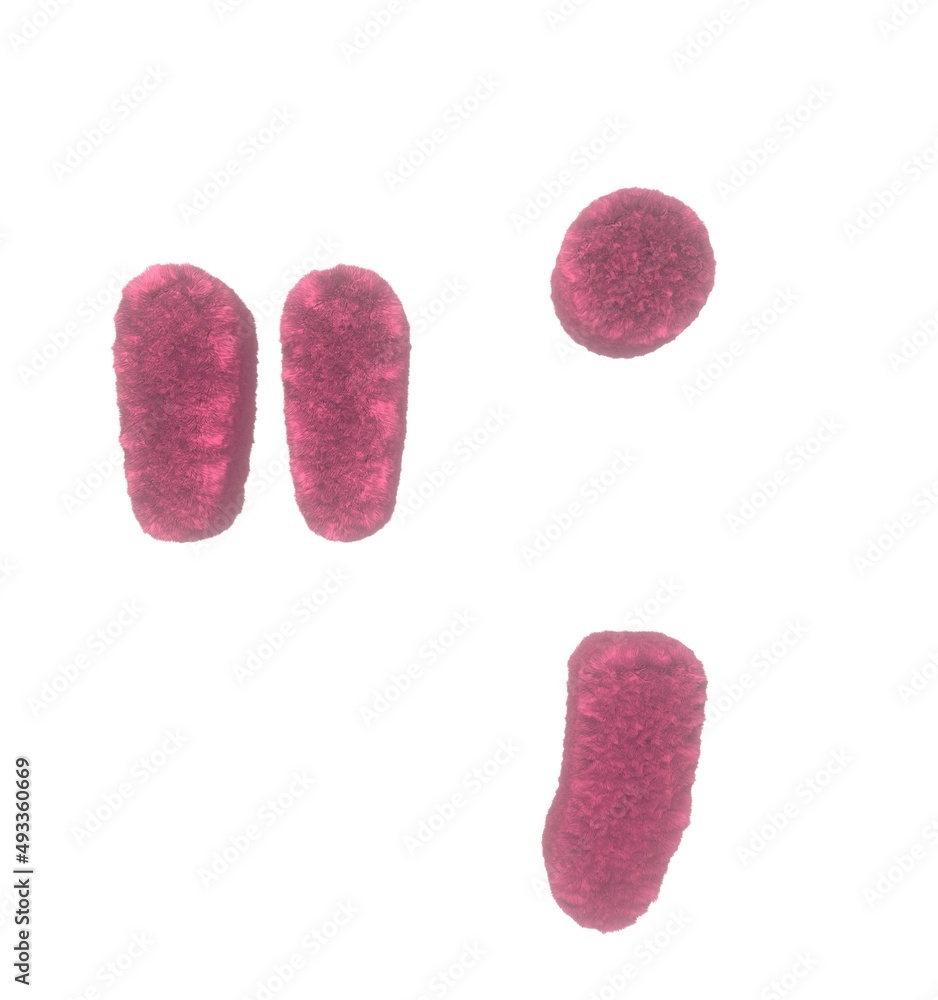 Poster fuzzy pink themed font quotation mark and comma and period