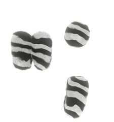 Furry Zebra Themed Font Quotation Mark and Comma and Period
