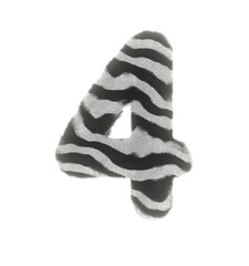 Furry Zebra Themed Font Number 4