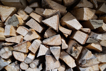 Holzscheitel Lager und Brennholz für den Holzofen