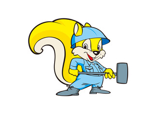 りす、キャラクター、リフォーム、大工