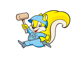 りす、キャラクター、リフォーム、大工