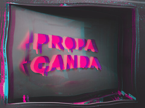 Propaganda glitch upclose