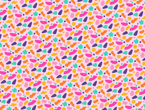 Abstract modern illustration on pink