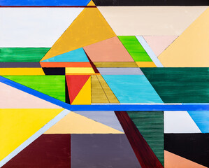 A Hard-Edged Modernist Geometric Abstraction.