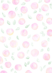 水彩の桃の背景素材