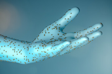 Sense of touch in one hand