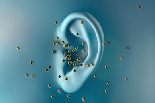 Ear sense listening golden spheres