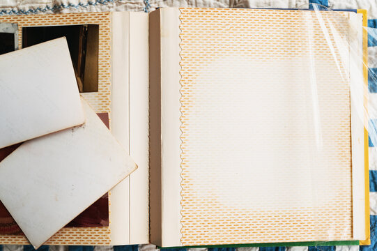 Empty Faded Page of a Retro Photoalbum