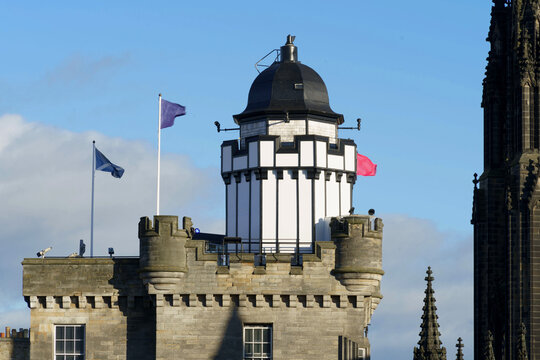 Edinburgh, Scotland, The Camera Obscura At The Top Of The Royal Mile. 