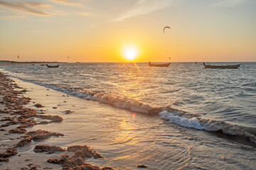 sunset on the beach