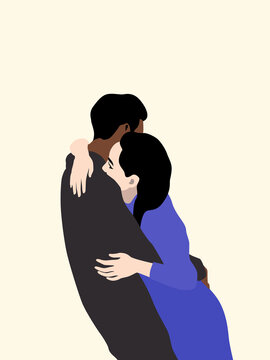 Couple hugging