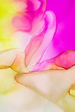 Abstract alcohol ink painting