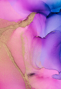 Abstract alcohol ink painting