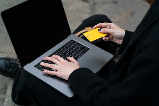 Businesswoman Working Outdoors