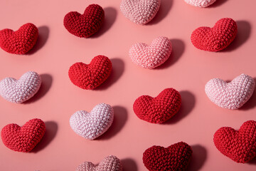 Crochet hearts pattern