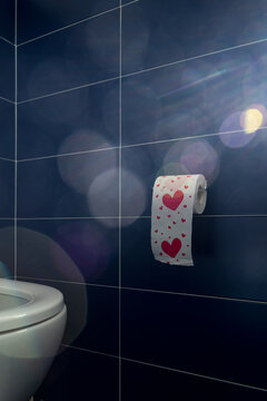 Toilet Paper love concept