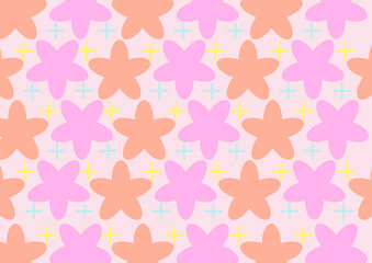 幾何学的な花模様の背景素材