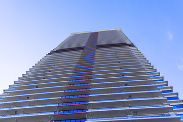 Landscape photograph looking up at a high-rise apartment_c_18