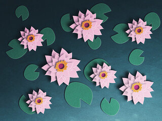 Water lilly background illustration