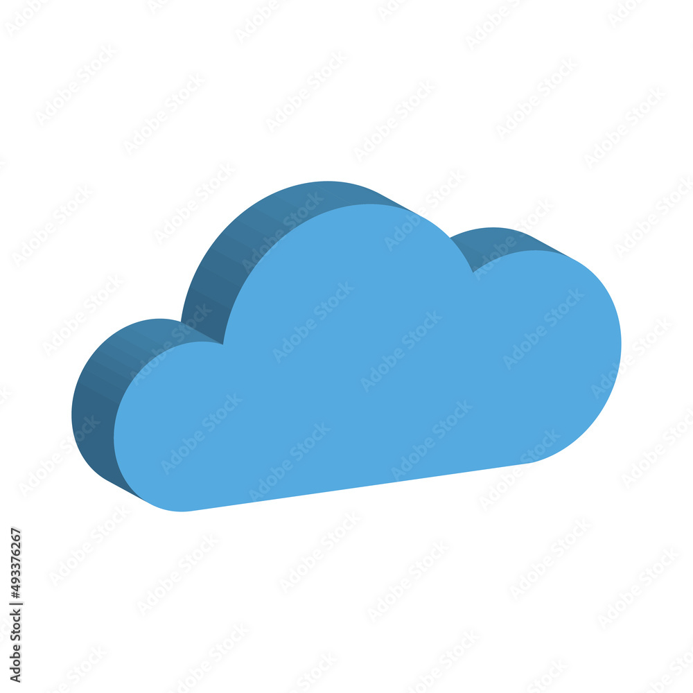 Poster cartoon cloud for concept design. cloud technology. web banner. cloud network. vector illustration. 