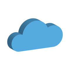 Cartoon cloud for concept design. Cloud technology. Web banner. Cloud network. Vector illustration. stock image. 
