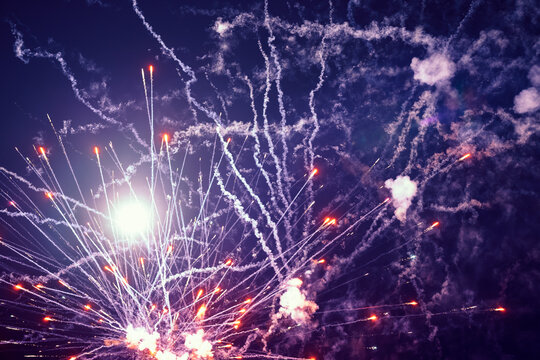 fireworks splashing