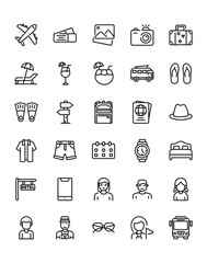 Holidays Icon Set 30 isolated on white background