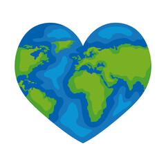 heart shaped planet earth